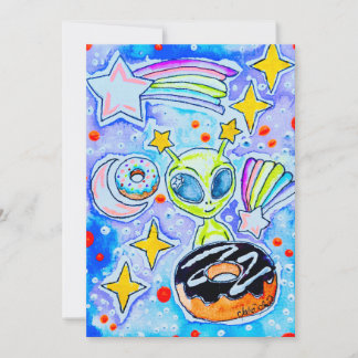 Alien-Donut Einladung