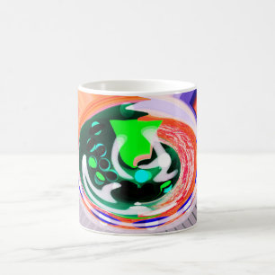 Alien earth planet funky art kaffeetasse