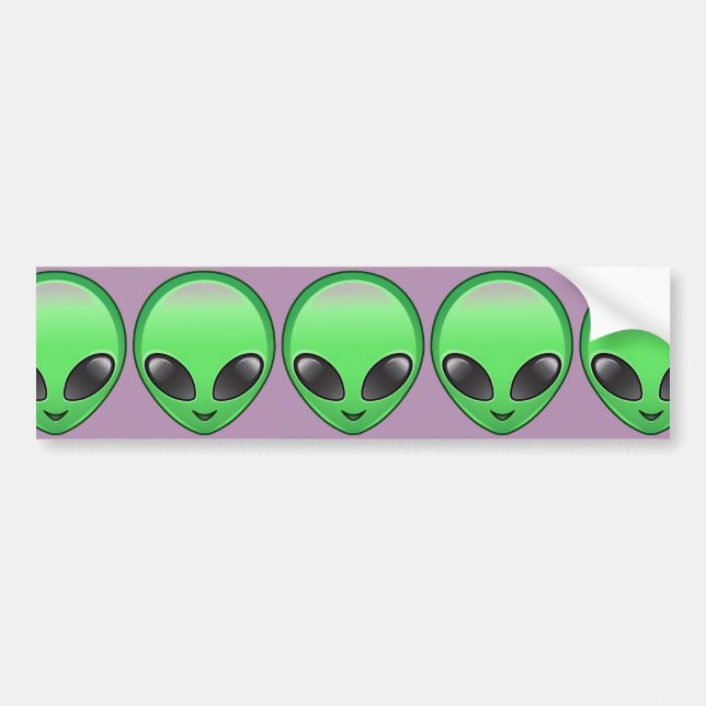 Alien Eemoji Autoaufkleber (Vorne)