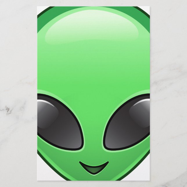 Alien Eemoji Briefpapier (Vorderseite)