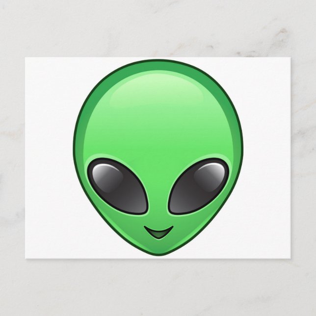 Alien Eemoji Postkarte (Vorderseite)