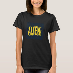 Alien-Emblem für Science-Fiction-Fans und Träumer T-Shirt
