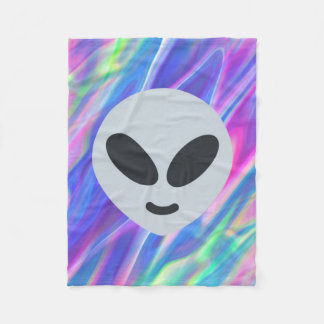 Alien Emoji Fleecedecke