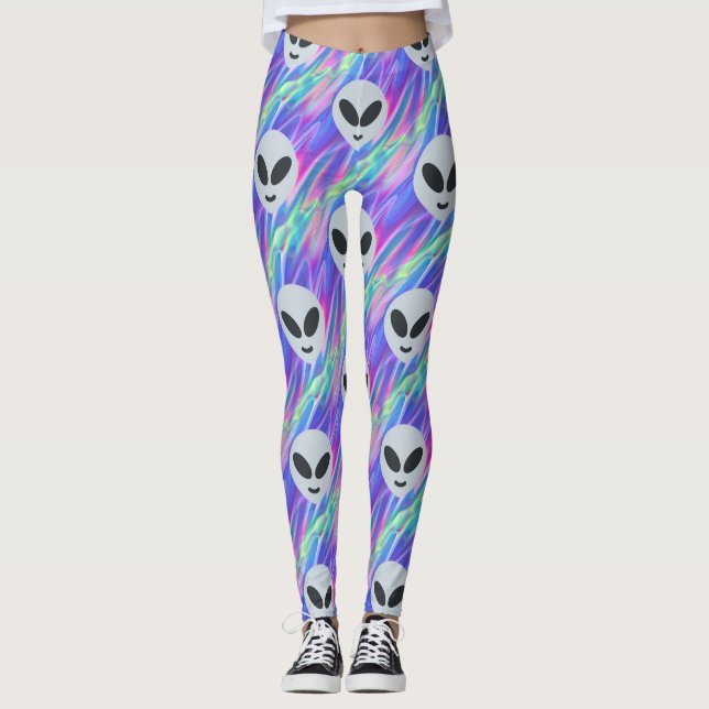 Alien Emoji Leggings (Vorderseite)