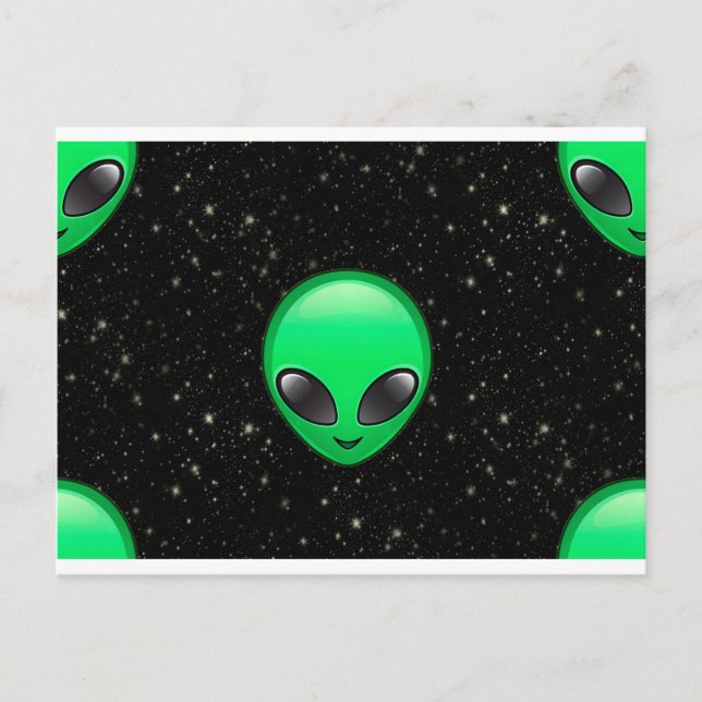 Alien Emojis Postkarte (Vorderseite)