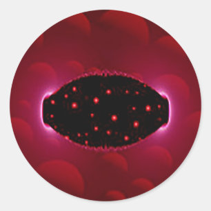 Alien - Energiequelle mit Hintergrundbereichen Runder Aufkleber