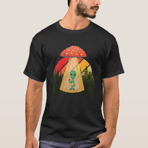 Alien entführte UFO Mushroom Psychedelic Trippy-Ou T-Shirt