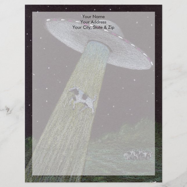 Alien Entführung Briefkopf (Vorderseite)