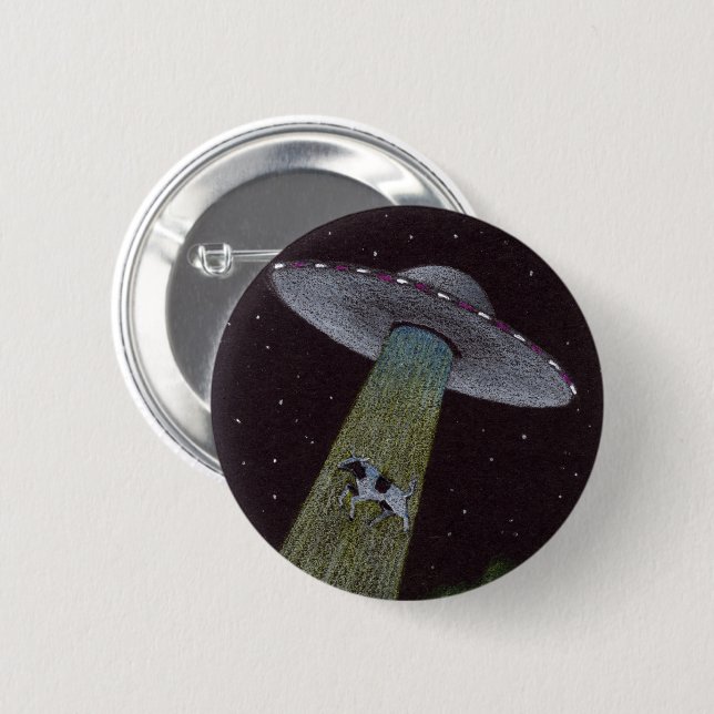 Alien Entführung Button (Vorne & Hinten)