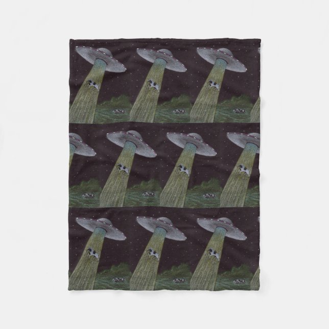 Alien Entführung Fleecedecke (Vorderseite)