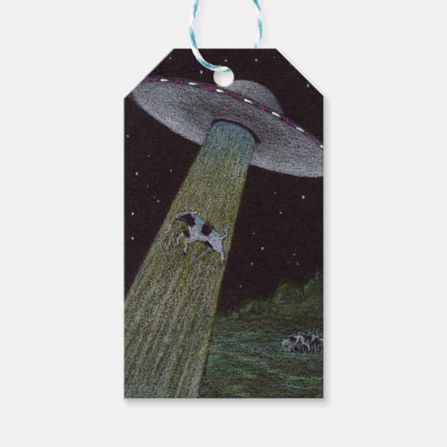 Alien Entführung Geschenkanhänger (Vorderseite)