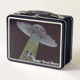Alien Entführung Metall Brotdose