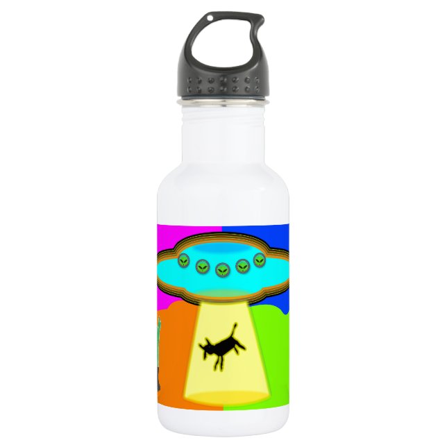 Alien Entführung Trinkflasche (Vorderseite)