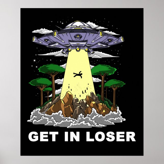 Alien Entführung Weltraum UFO Verschwörung Poster (Vorne)