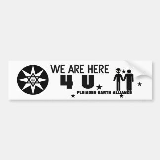 Alien-Erdbündnis *We sind- hier 4 U* Autoaufkleber