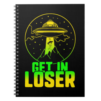 Alien erhalten im Verlierer-Wortspiel-Geschenk Notizblock