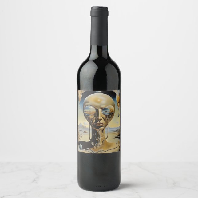 Alien étiquette à vin personnalisé (Devant)