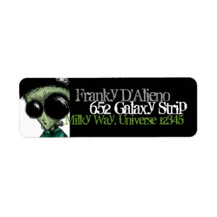 Alien Étiquette de adresse Frankenstein Black Oli