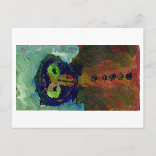 Alien/Eule-Figur-Postkarte Postkarte (Vorderseite)