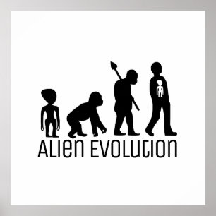 Alien Evolution, extraterrestrische Alien Poster
