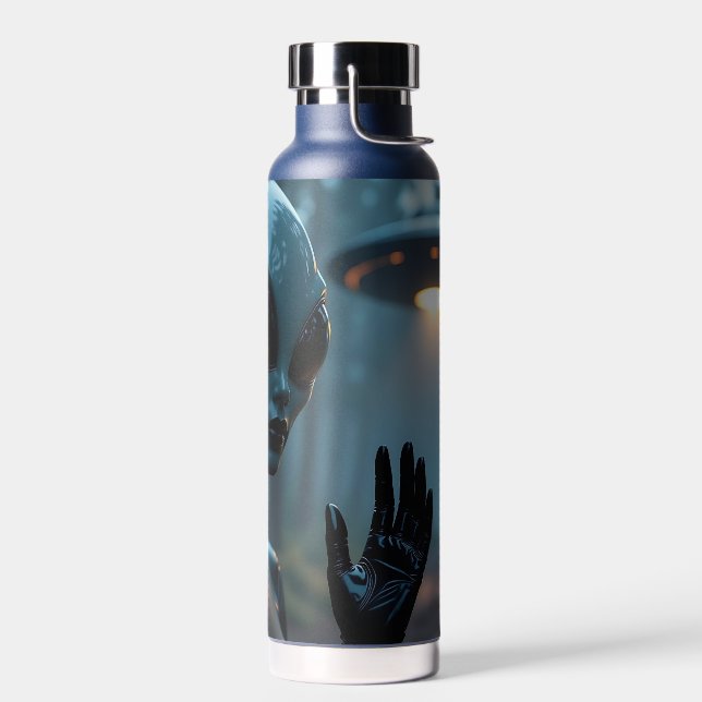 Alien Extraterrestrik und UFO Trinkflasche (Links)