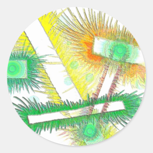 Alien Eyes 2 Runder Aufkleber (Vorderseite)