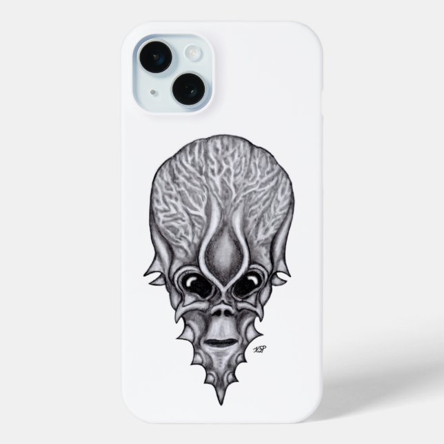 Alien Face , African Skull Facial Reconstruction Case-Mate iPhone Hülle (Rückseite)