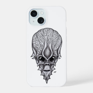 Alien Face, Afrikanische Schädelfaust Wiederaufbau iPhone 15 Hülle