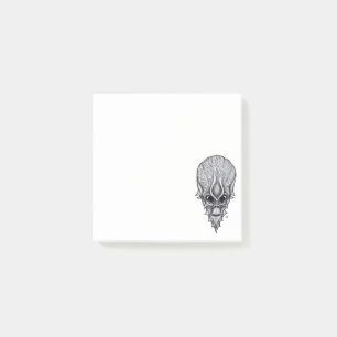 Alien Face, Afrikanische Schädelfaust Wiederaufbau Post-it Klebezettel