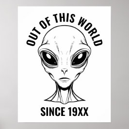 Alien Face Personalisiert Poster