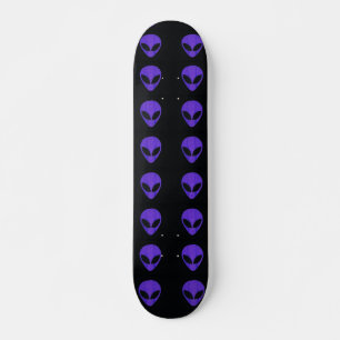 Alien Faces - Lila Skateboard