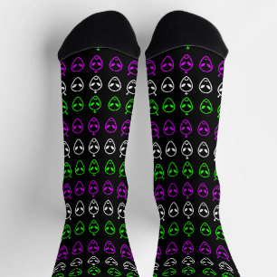 Alien Faces Trio Socken