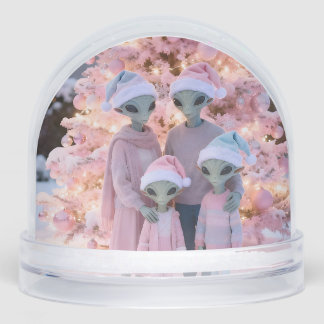 Alien Family Christmas Holiday Portrait