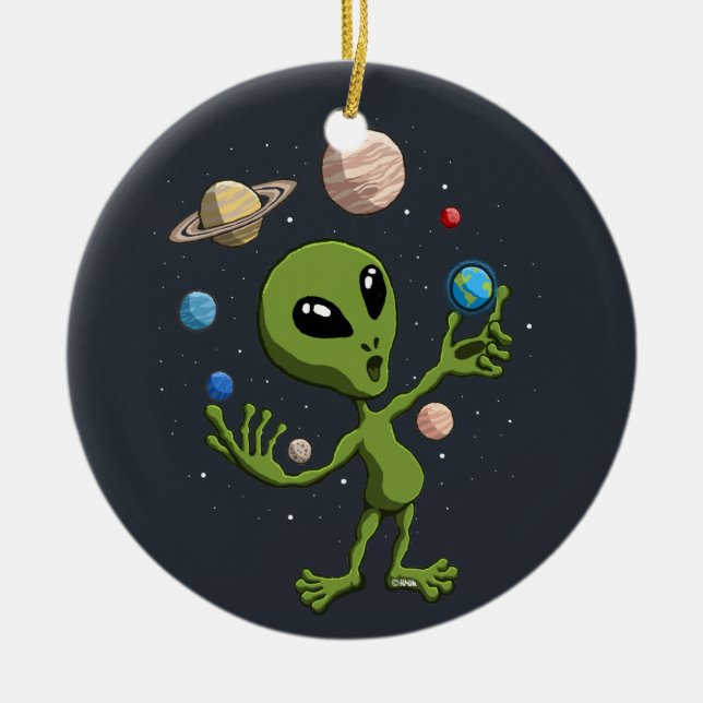 Alien fand Leben Keramik Ornament (Vorne)