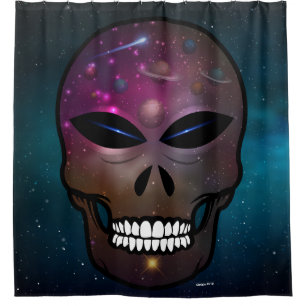 Alien Fantasy Skull Duschvorhang