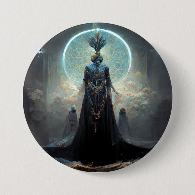 Alien Fee 3 Fantasy Sci-Fi Button (Vorderseite)