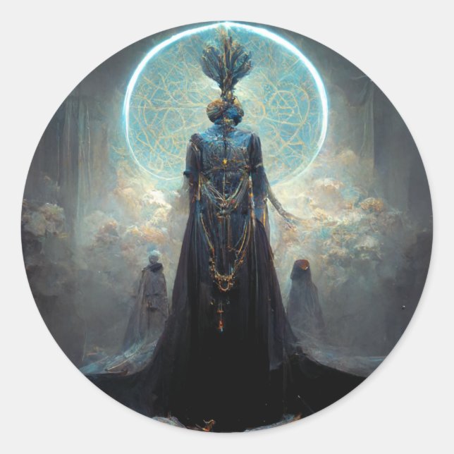 Alien Fee 3 Fantasy Sci-Fi Runder Aufkleber (Vorderseite)