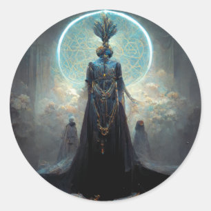 Alien Fee 3 Fantasy Sci-Fi Runder Aufkleber