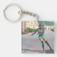 Alien Femme Roller Patinage Imaginaire Art Porte -