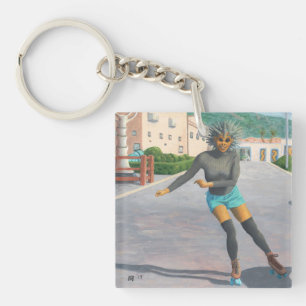 Alien Femme Roller Patinage Imaginaire Art Porte -
