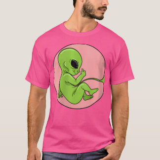 Alien Fetus Embryo Baby Schwangerschaft Ufo T-Shirt