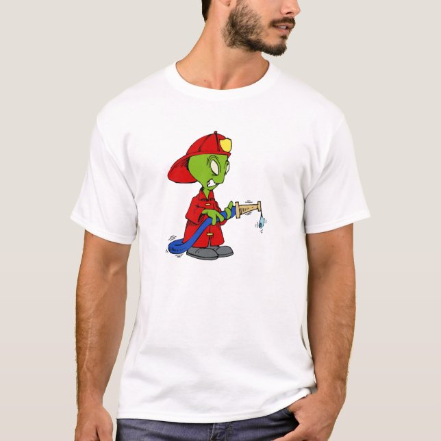 Alien-Feuer-Kämpfer T-Shirt (Vorderseite)