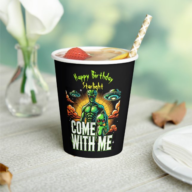 Alien Figures: Abenteuer im Weltraum Pappbecher (In Situ)