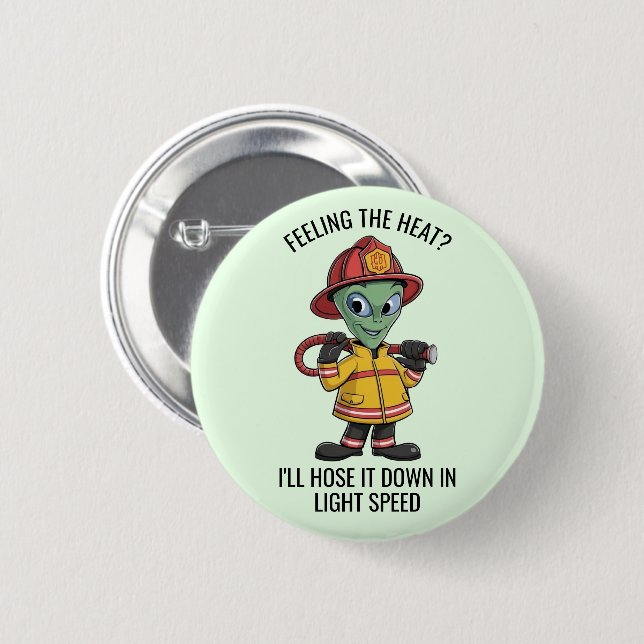 Alien Firefighter Button (Vorne & Hinten)