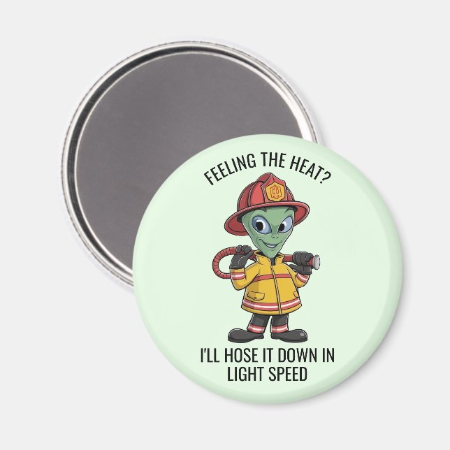 Alien Firefighter Magnet (Vorderseite/Rückseite)