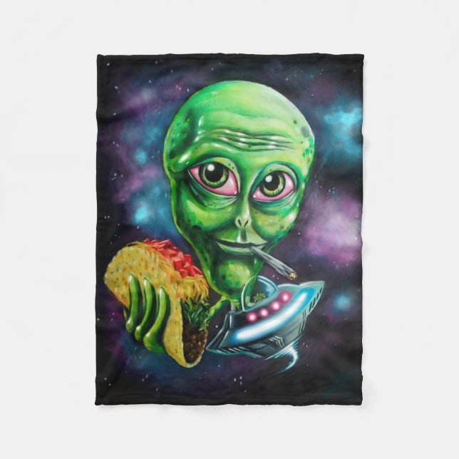 Alien Fleecedecke (Vorderseite)