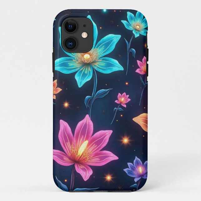 Alien Floral Galaxy iPhone/iPad-Hülle Case-Mate iPhone Hülle (Rückseite)