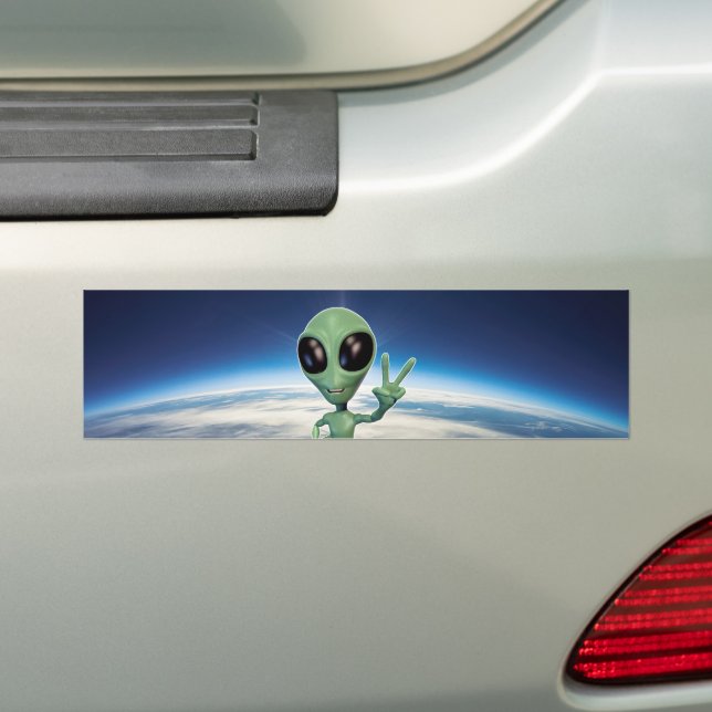 Alien - Friede / Unterzeichnung Autoaufkleber (Auf Auto)