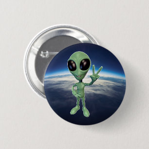 Alien - Friede / Unterzeichnung Button