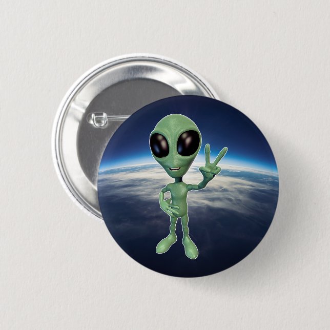 Alien - Friede / Unterzeichnung Button (Vorne & Hinten)